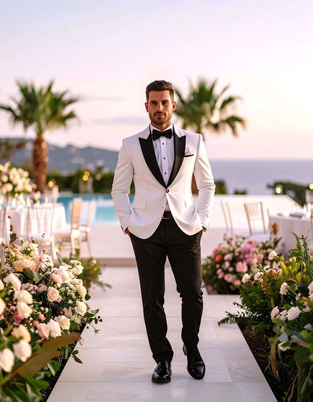 White Dinner Jacket Mens Wedding Outfit - 20 Men's Wedding Outfit Ideas
