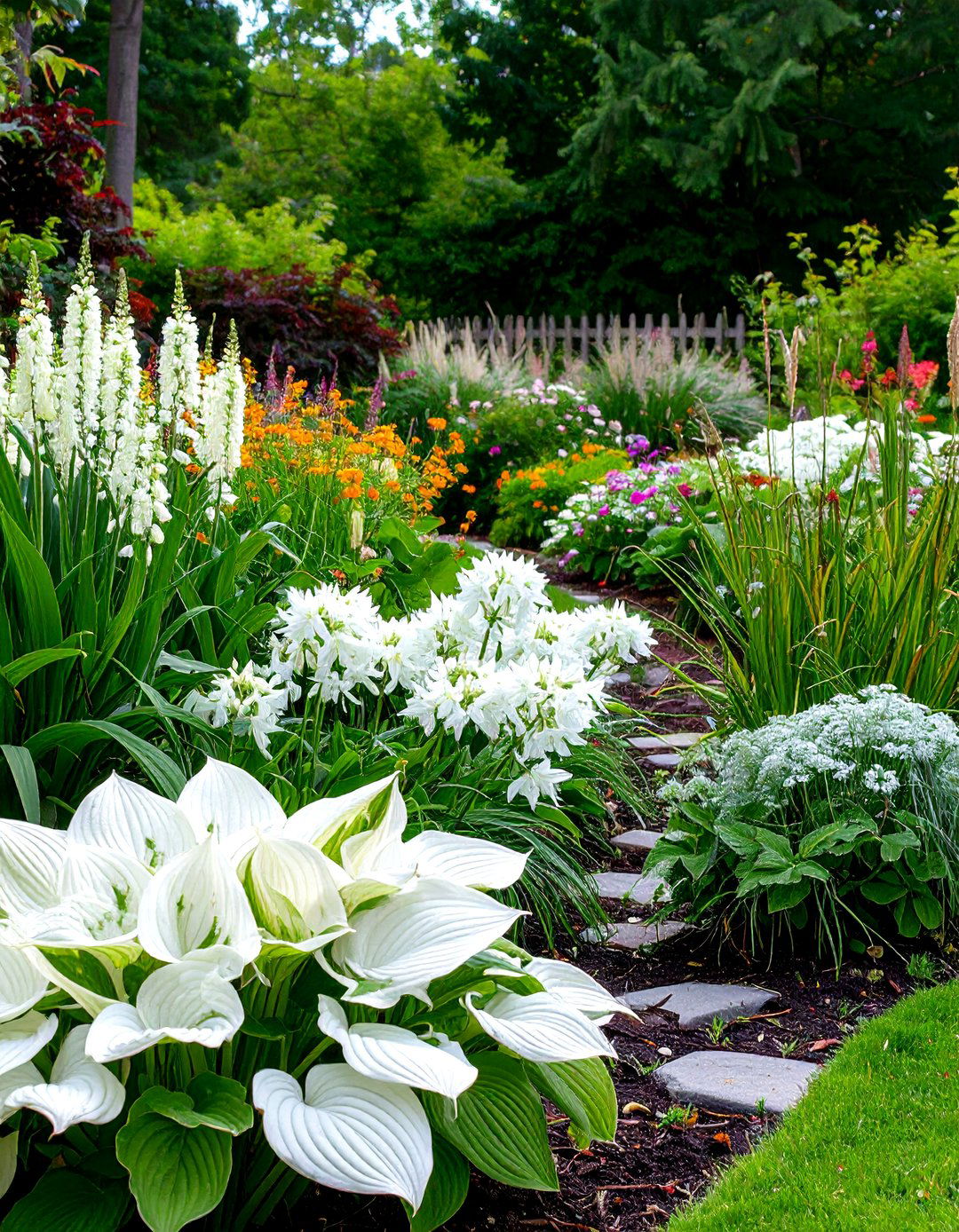 White Garden Design Ideas for Foliage Focused Displays - 20 White Garden Design Ideas