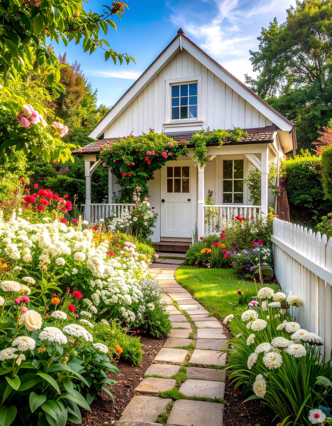 White Garden Design Ideas for Romantic Cottage Style Gardens - 20 White Garden Design Ideas