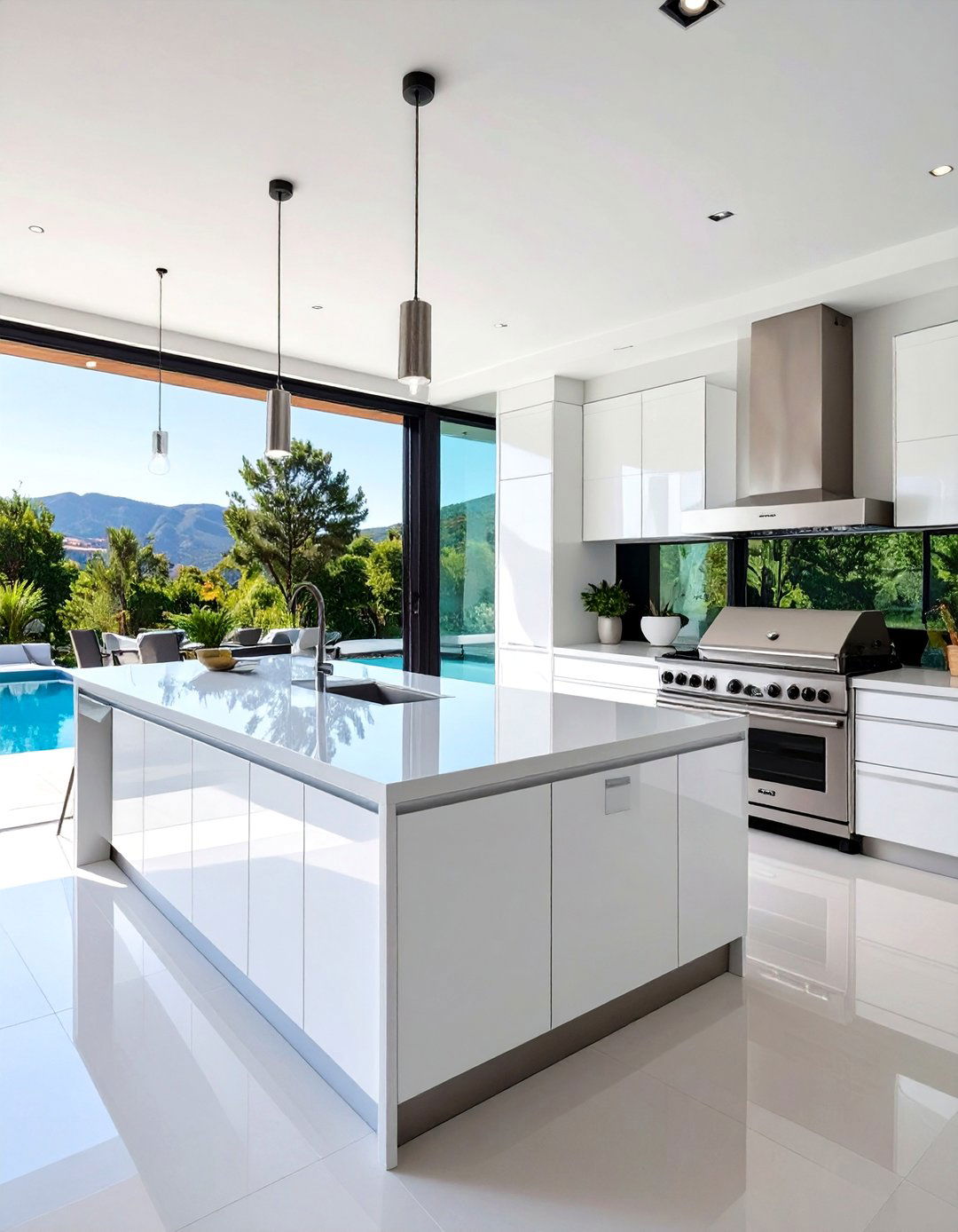 White Glass Outdoor Countertops - 20 Outdoor Countertop Ideas