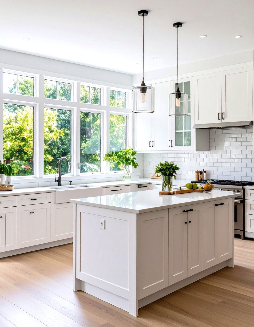 White Glass Subway Tile Backsplash - 20 White Kitchen Backsplash Ideas