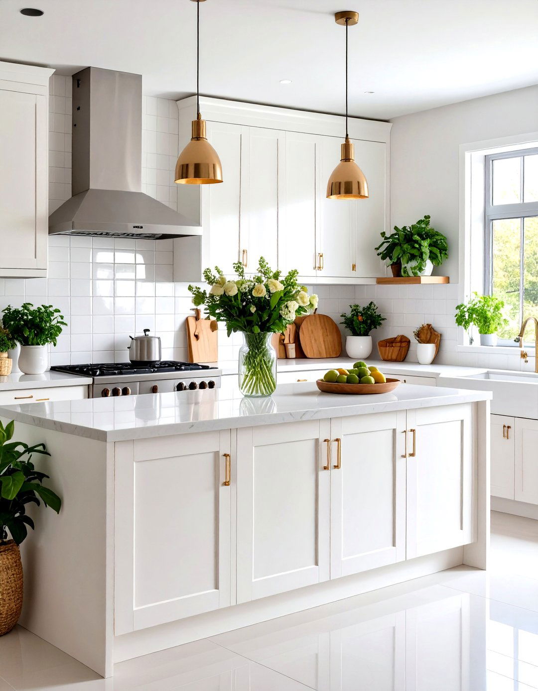 White Large Format Tile Backsplash - 20 White Kitchen Backsplash Ideas
