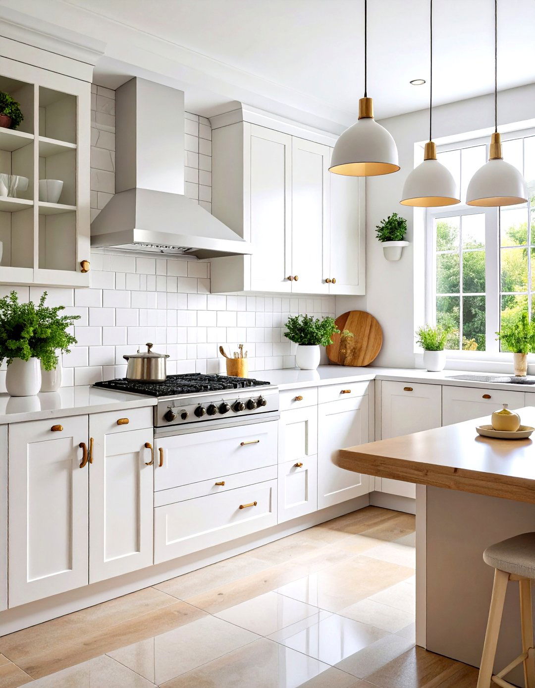 White Matte Ceramic Tile Backsplash - 20 White Kitchen Backsplash Ideas