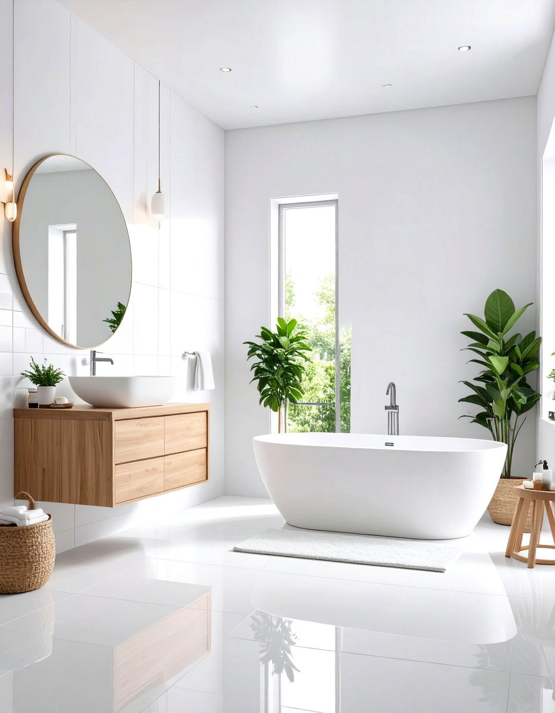 White Minimalist Bathroom Serenity - 20 Minimalist Bathroom Ideas