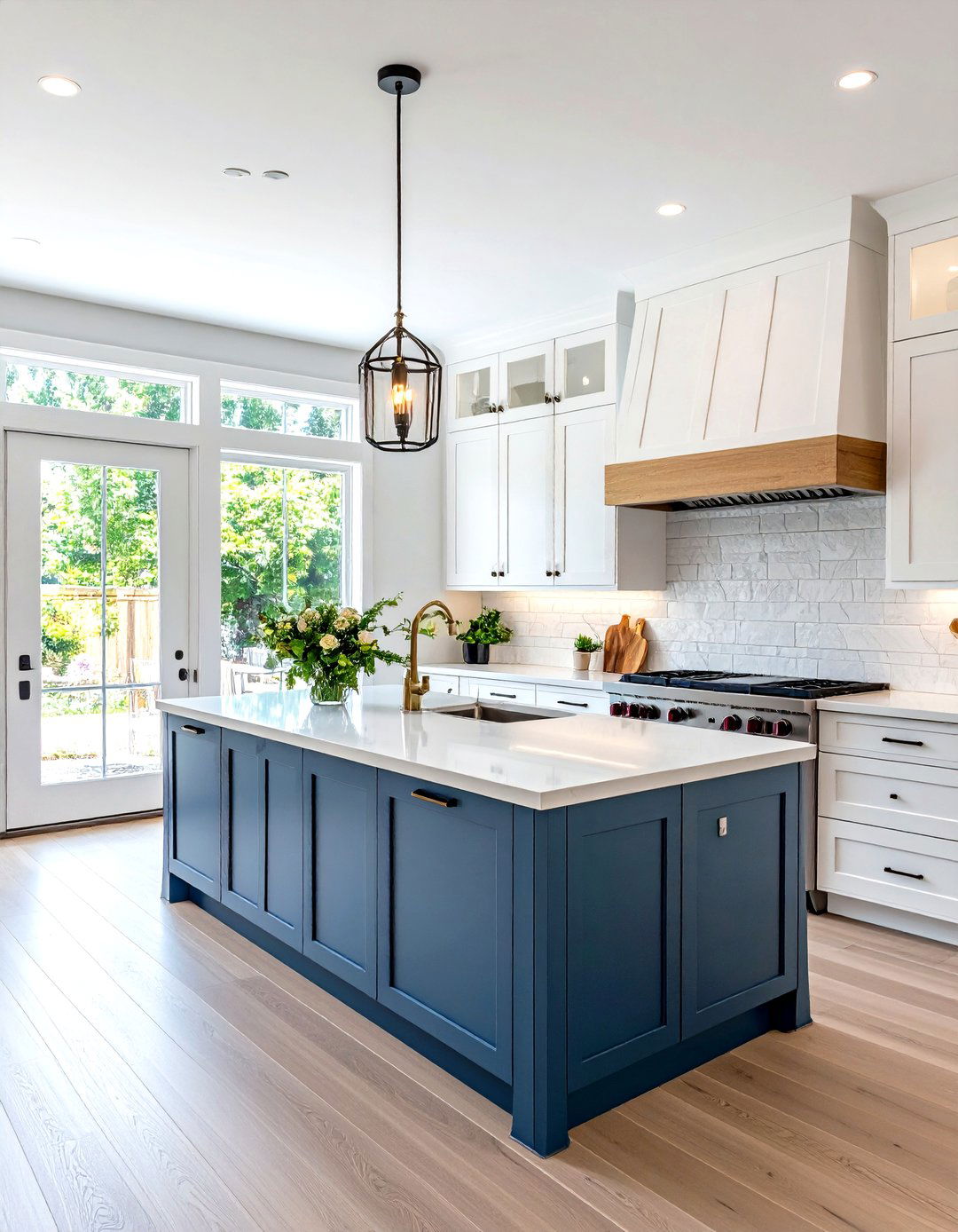 White Mixed Material Backsplash - 20 White Kitchen Backsplash Ideas