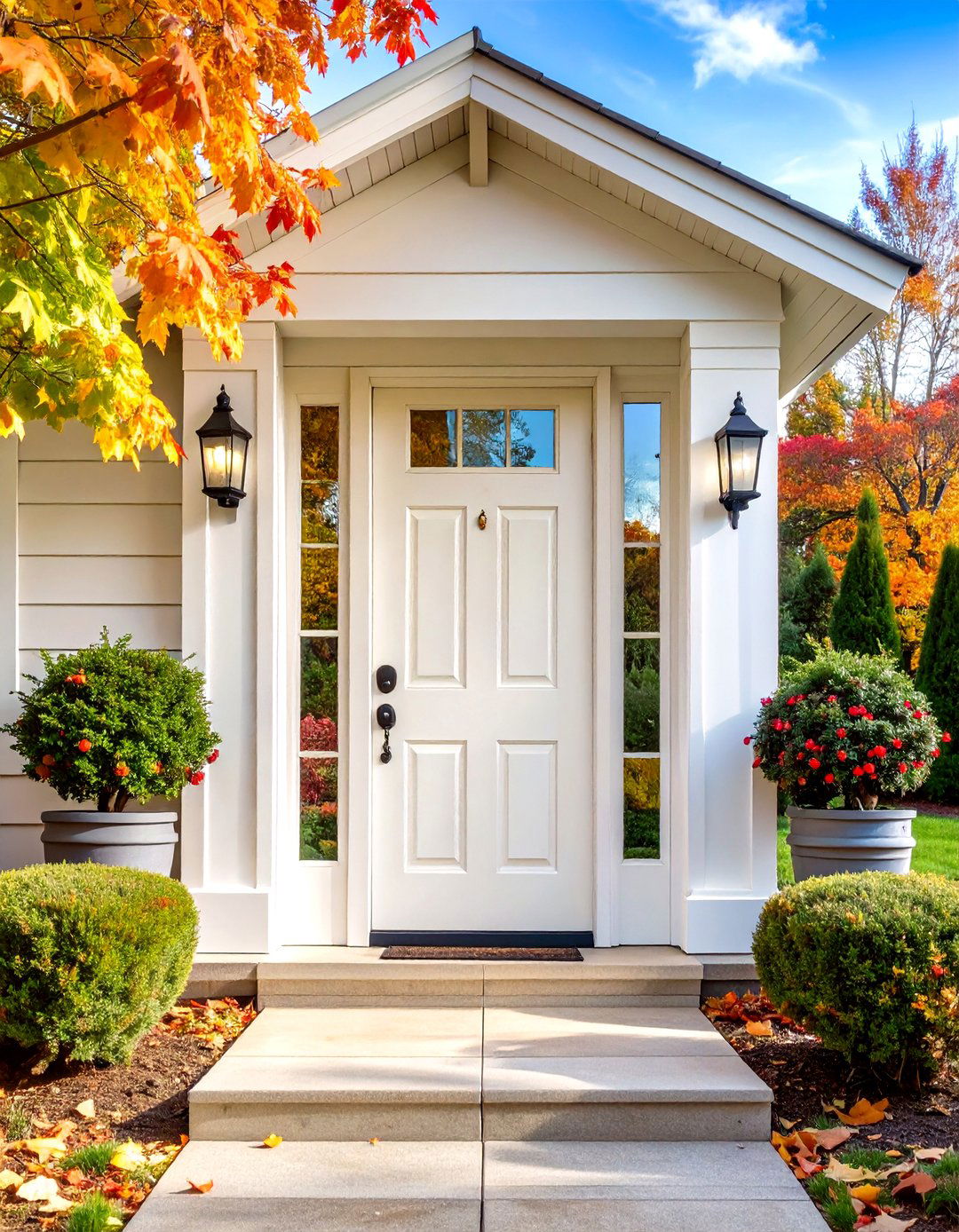 White Oak Front Door In Natural Clear Stain