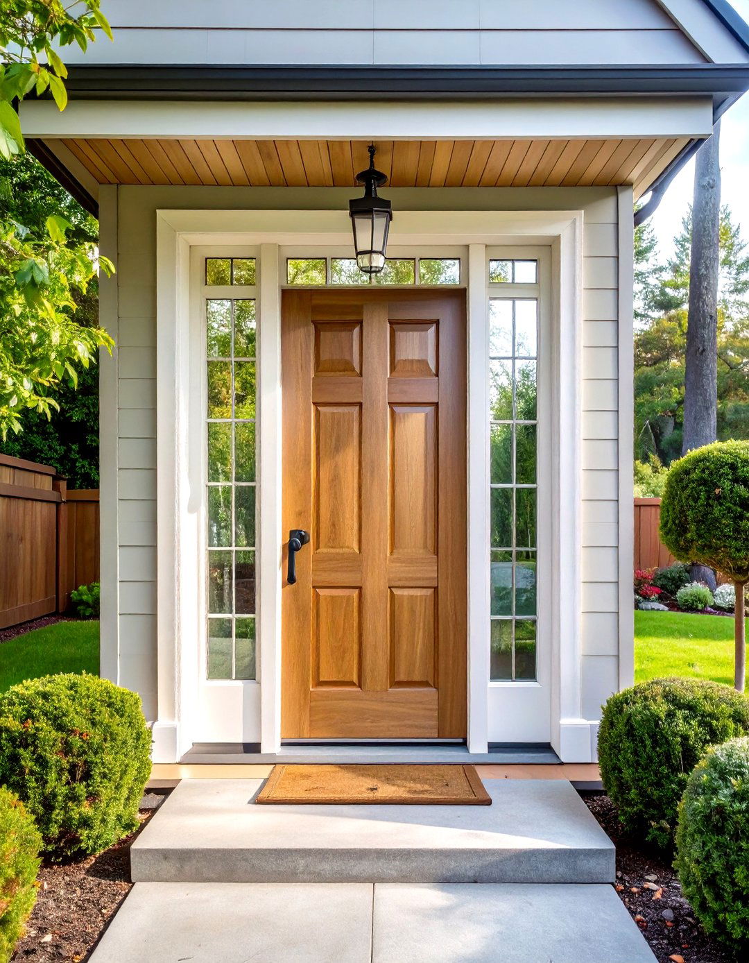 White Oak Front Door With Beveled Glass Panels - 20 White Oak Front Door Ideas