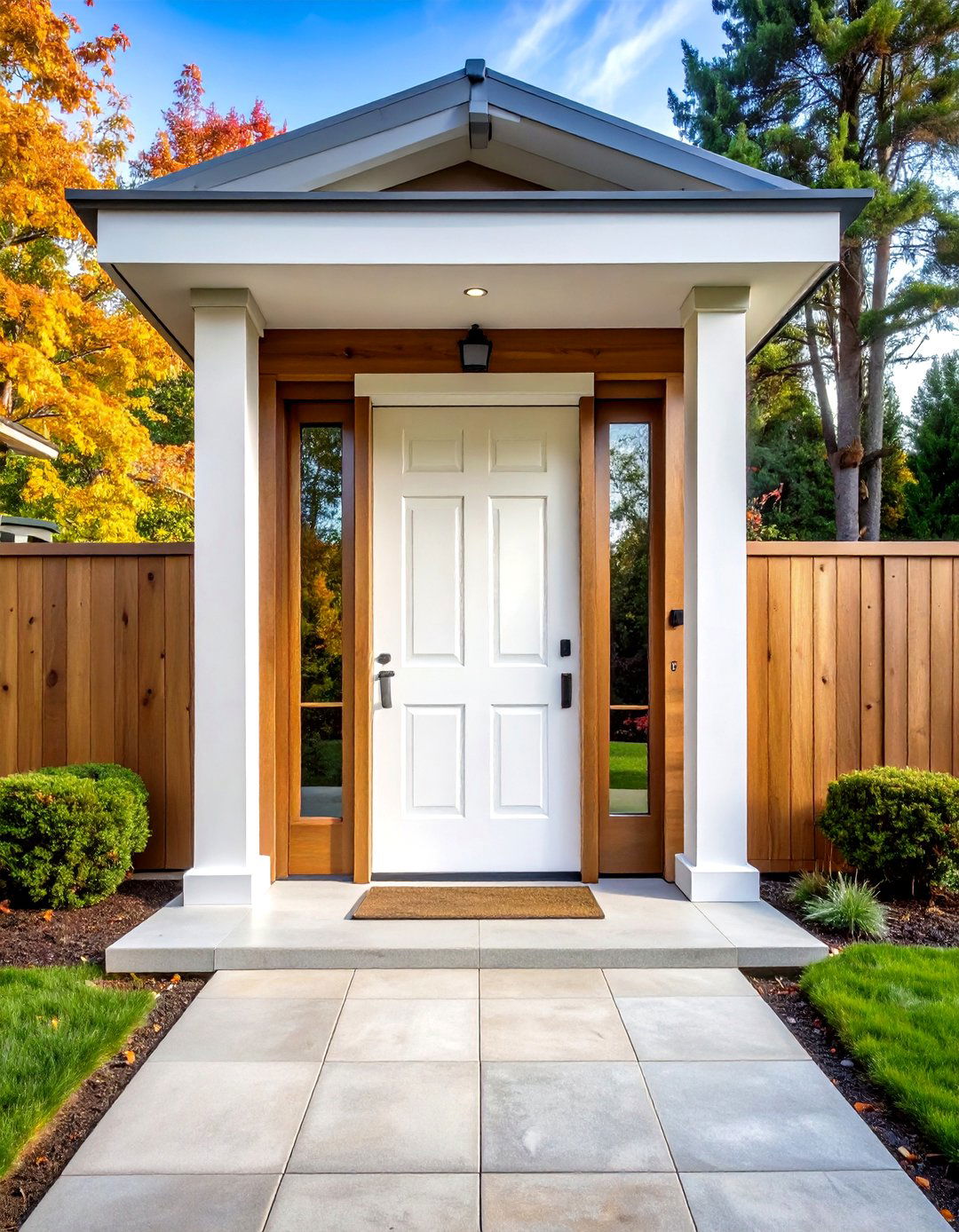 White Oak Front Door With Wide Modern Pivot - 20 White Oak Front Door Ideas