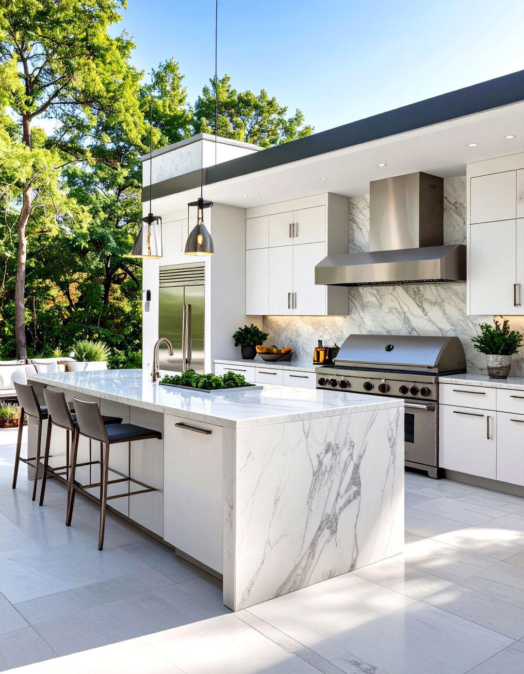White Rock Landscaping Outdoor Kitchen Integration - 20 White Rock Landscaping Ideas