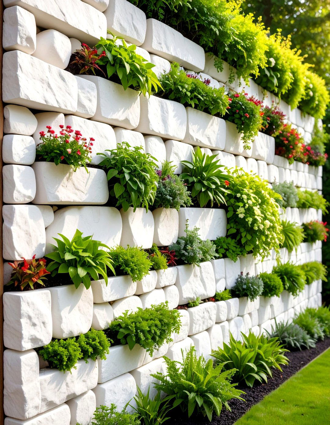 White Rock Landscaping Vertical Garden Wall - 20 White Rock Landscaping Ideas