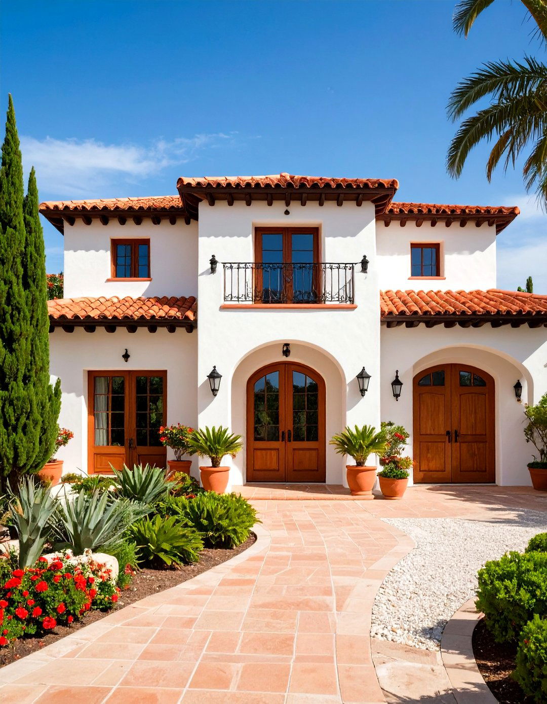 White Stucco Walls - 20 Spanish Mediterranean House Ideas