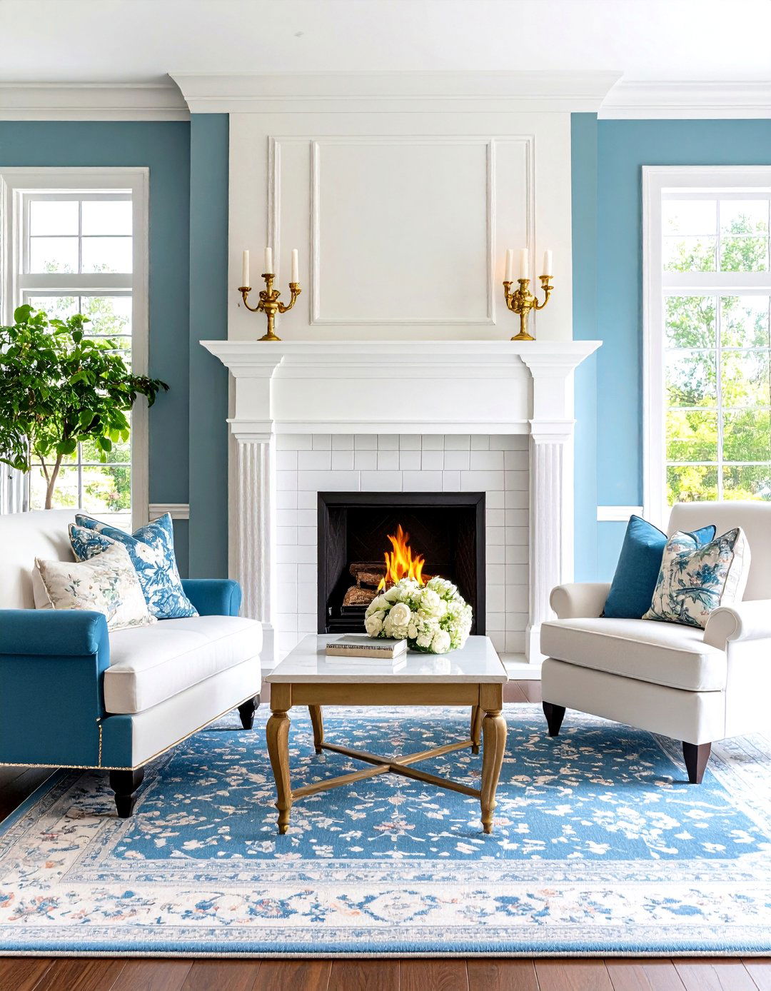 White Traditional Colonial Mantel Fireplace - 20 White Fireplace Ideas
