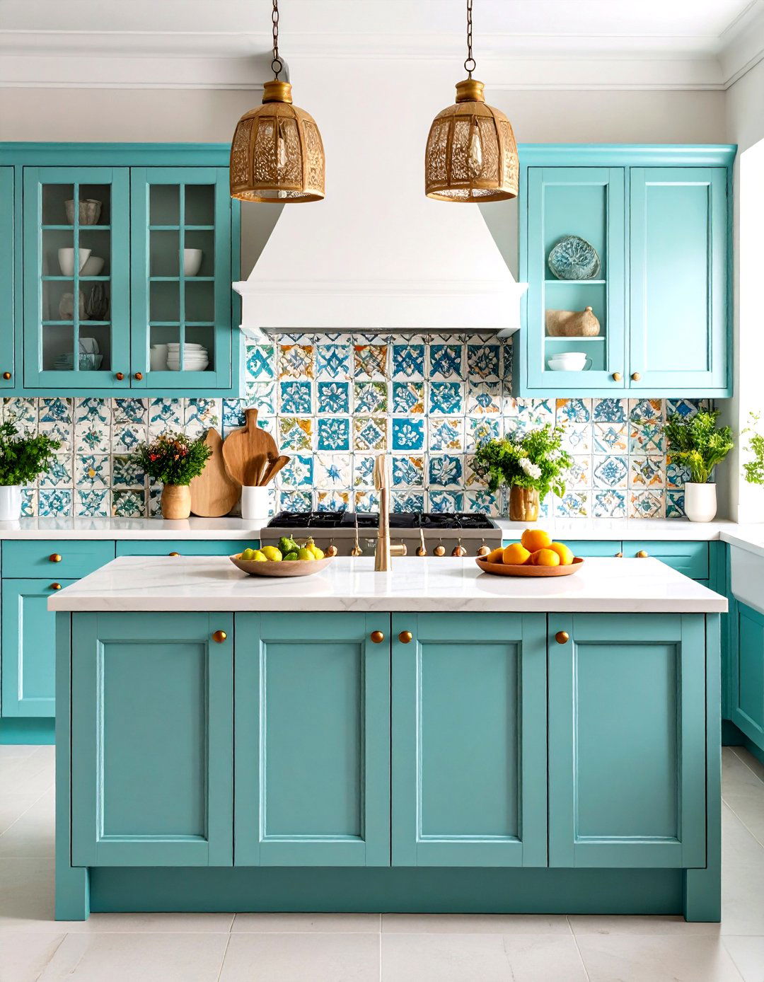 White Zellige Tile Backsplash - 20 White Kitchen Backsplash Ideas