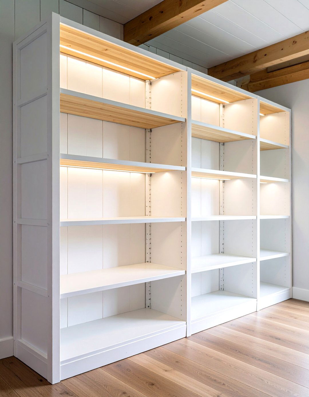 White and Bright Shelf System - 20 Shed Shelving Ideas