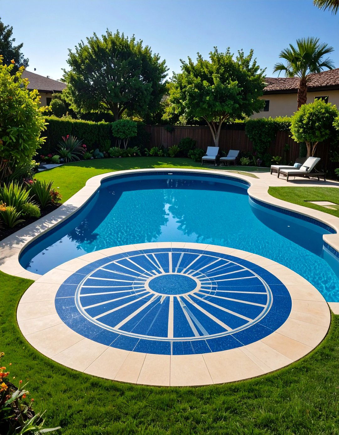 White on White Cool Deck - 20 Stamped Concrete Pool Deck Ideas