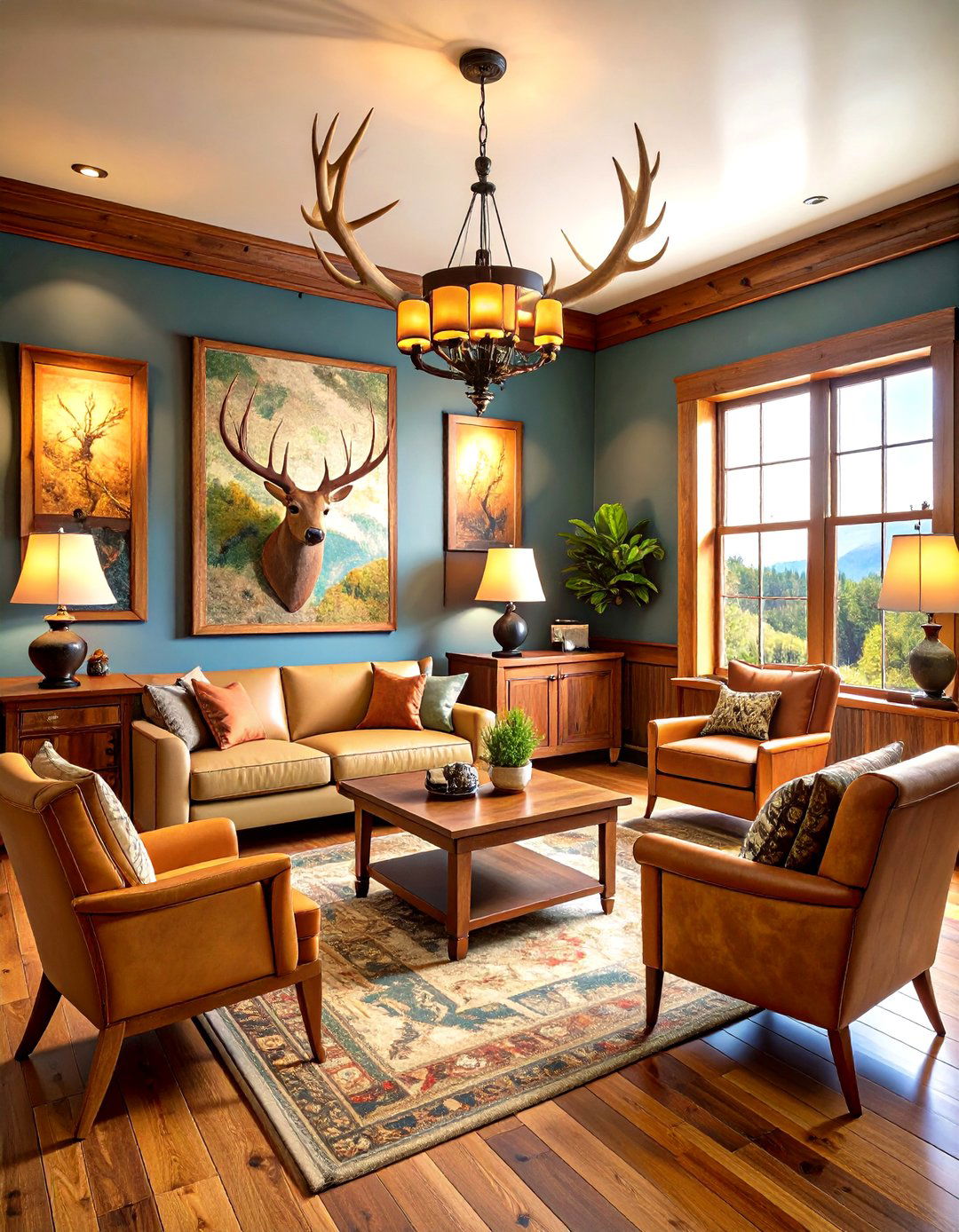 Whitetail Deer Hunting Room Ideas with Trophy Display Focus - 20 Hunting Room Ideas