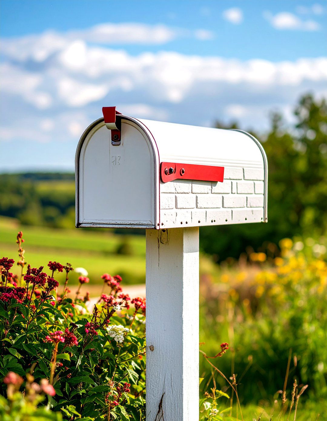 Whitewashed Vintage Brick Mailbox with Weathered Appeal - 20 Brick Mailbox Ideas