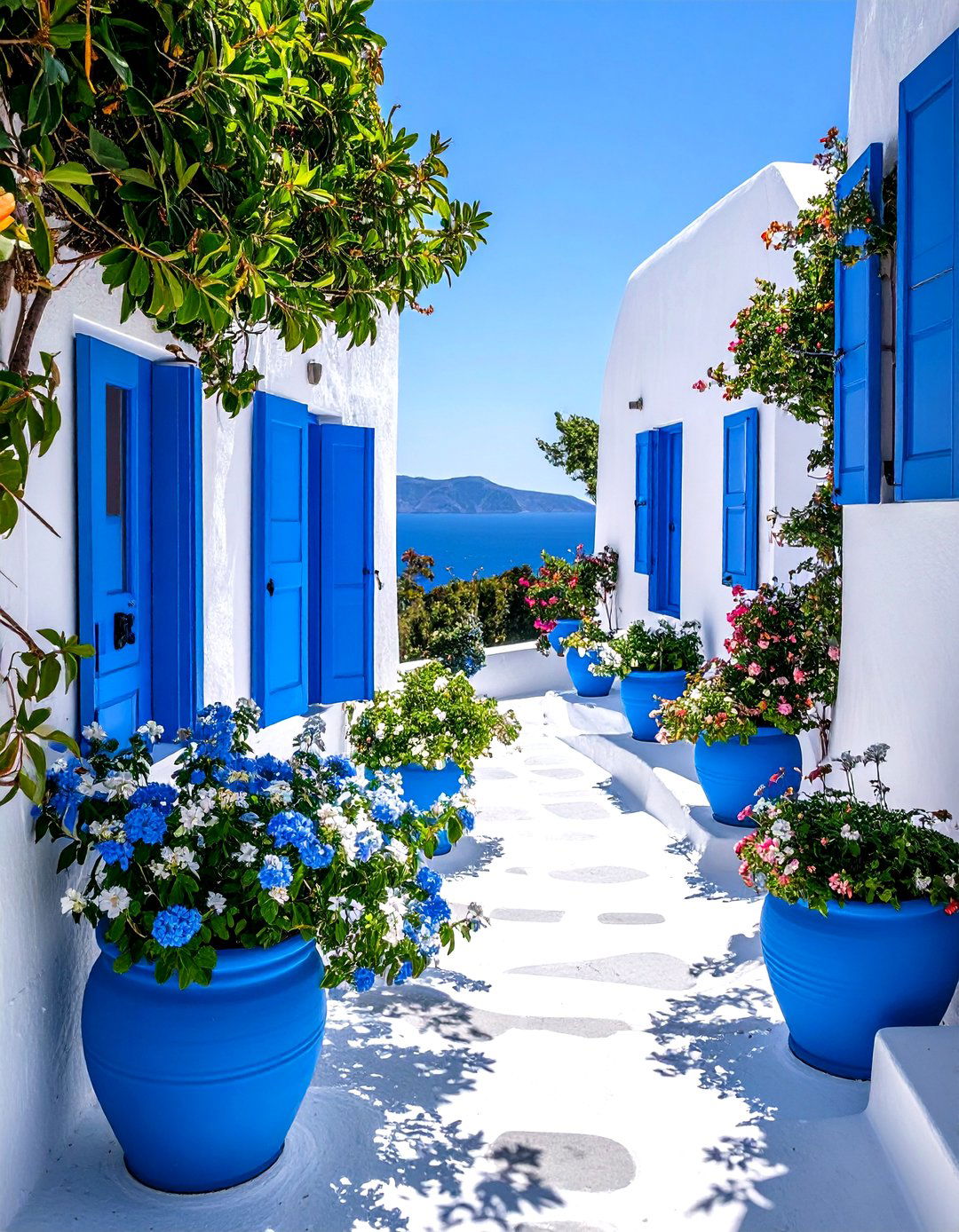 Whitewashed Walls and Blue Trim - 20 Greek Garden Ideas