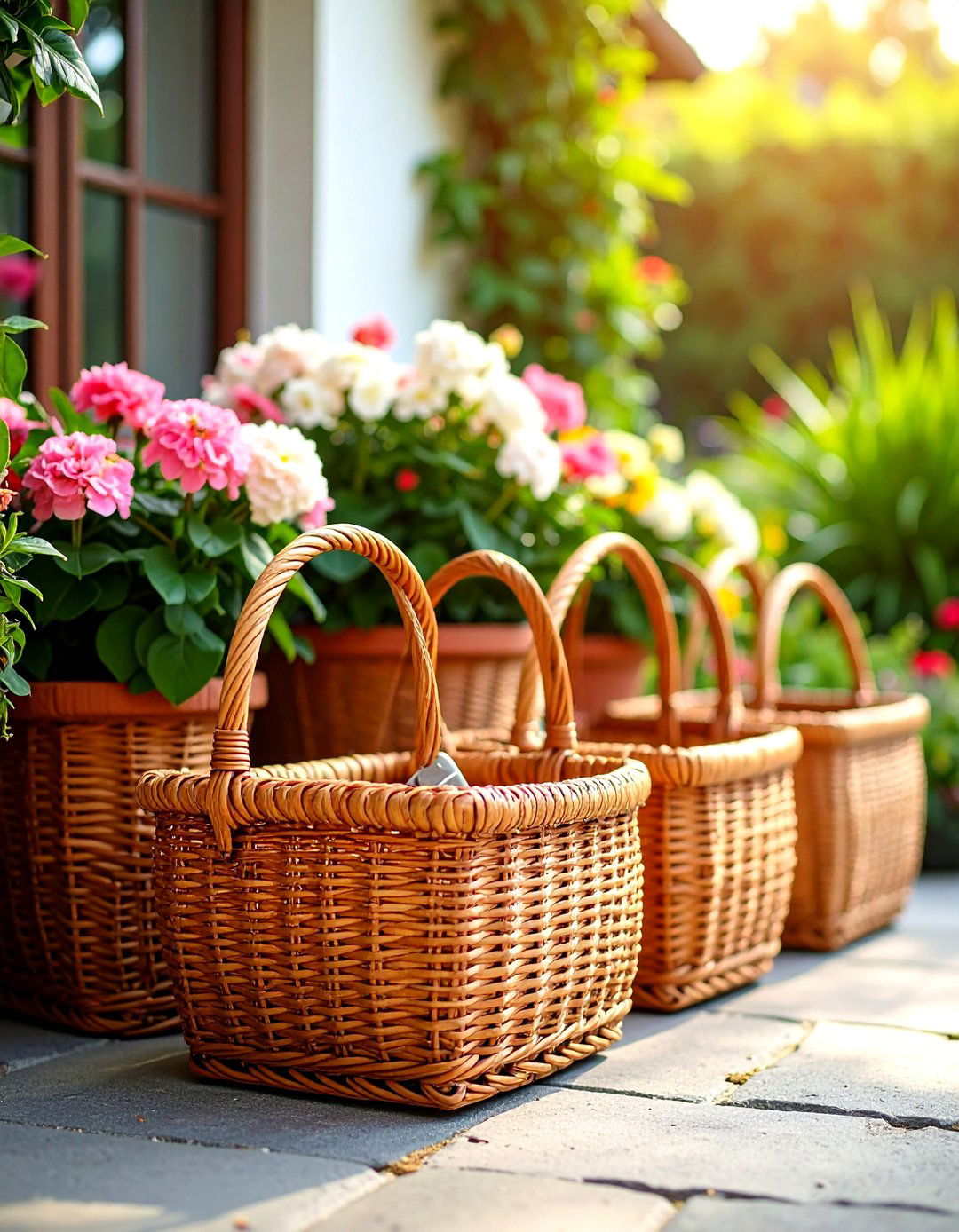 Wicker Outdoor Shoe Storage Baskets - 20 Outdoor Shoe Storage Ideas