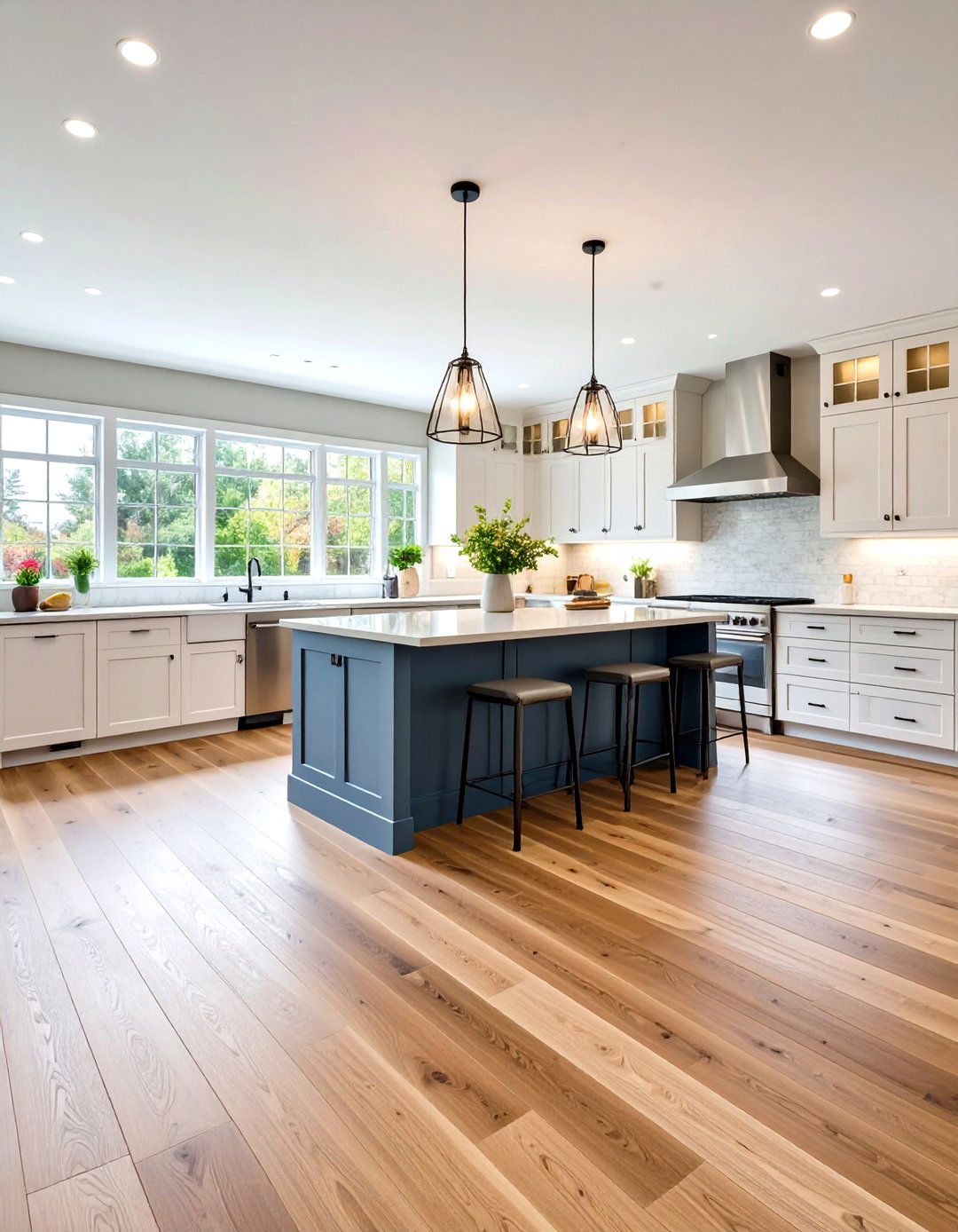 Wide Plank Engineered Hardwood Kitchen Flooring - 20 Kitchen Flooring Ideas