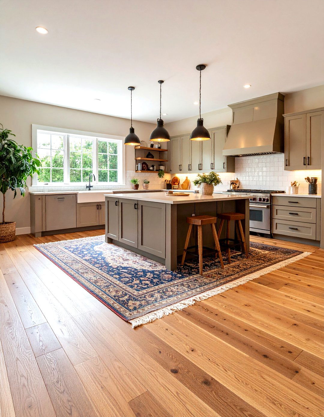 Wide Plank Hardwood Farmhouse Kitchen Floors - 20 Farmhouse Kitchen Ideas