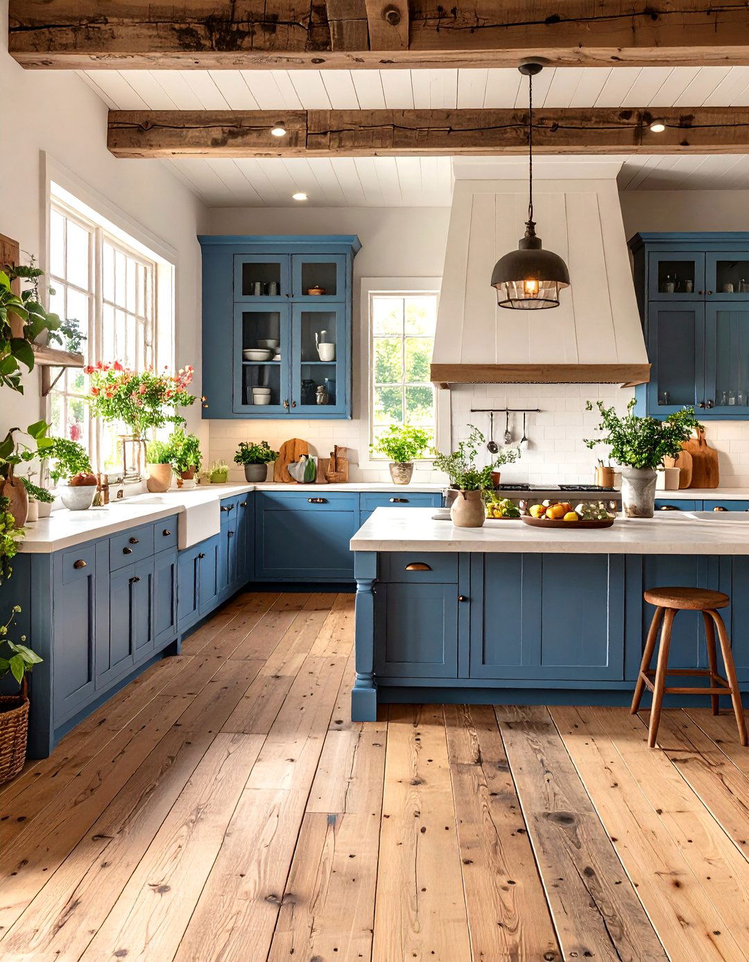 Wide Plank Rustic Kitchens With Wood Floors - 20 Kitchens With Wood Floors