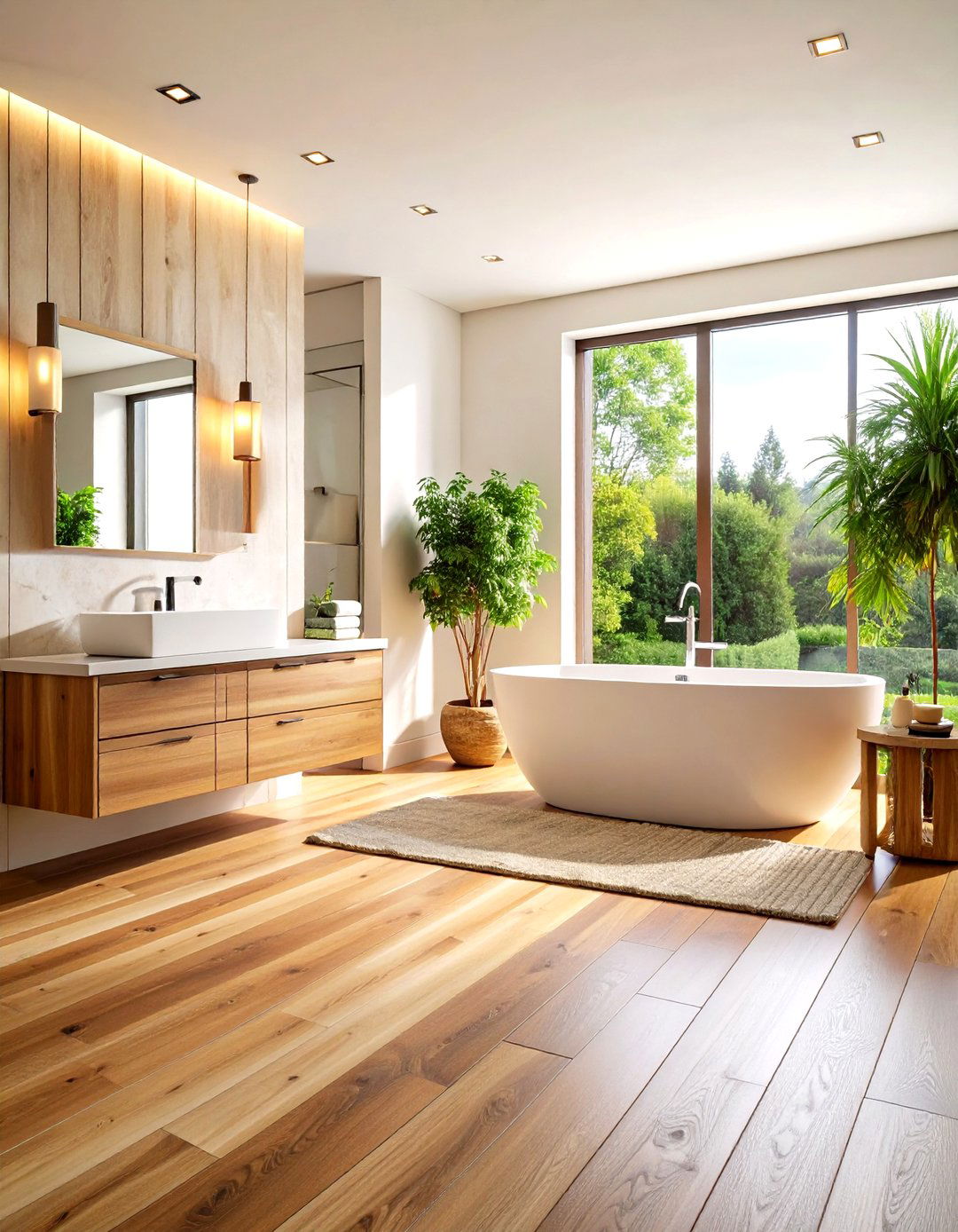 Wide Plank Wood Floors in Bathrooms - 20 Ideas for Wood Floors in Bathrooms