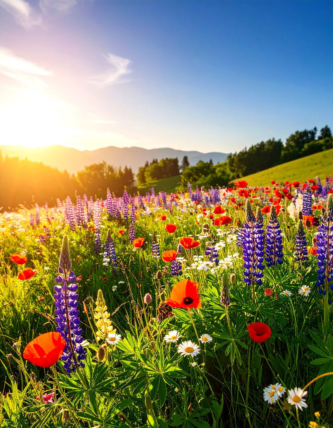 Wildflower Meadow Slope - 20 Sloping Garden Design Ideas
