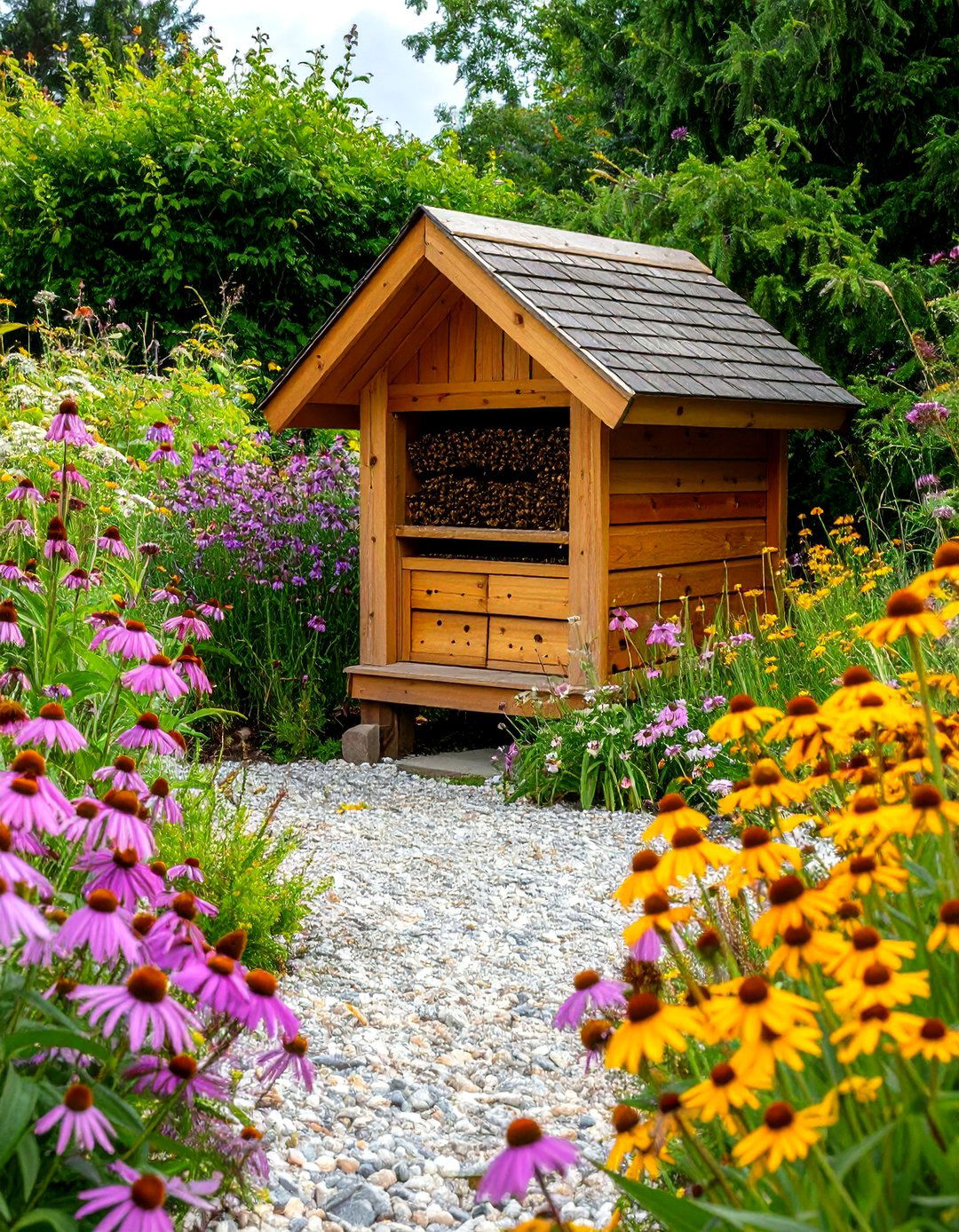 Wildlife Friendly Gravel Nook Buzzing With Life - 20 Gravel Garden Ideas