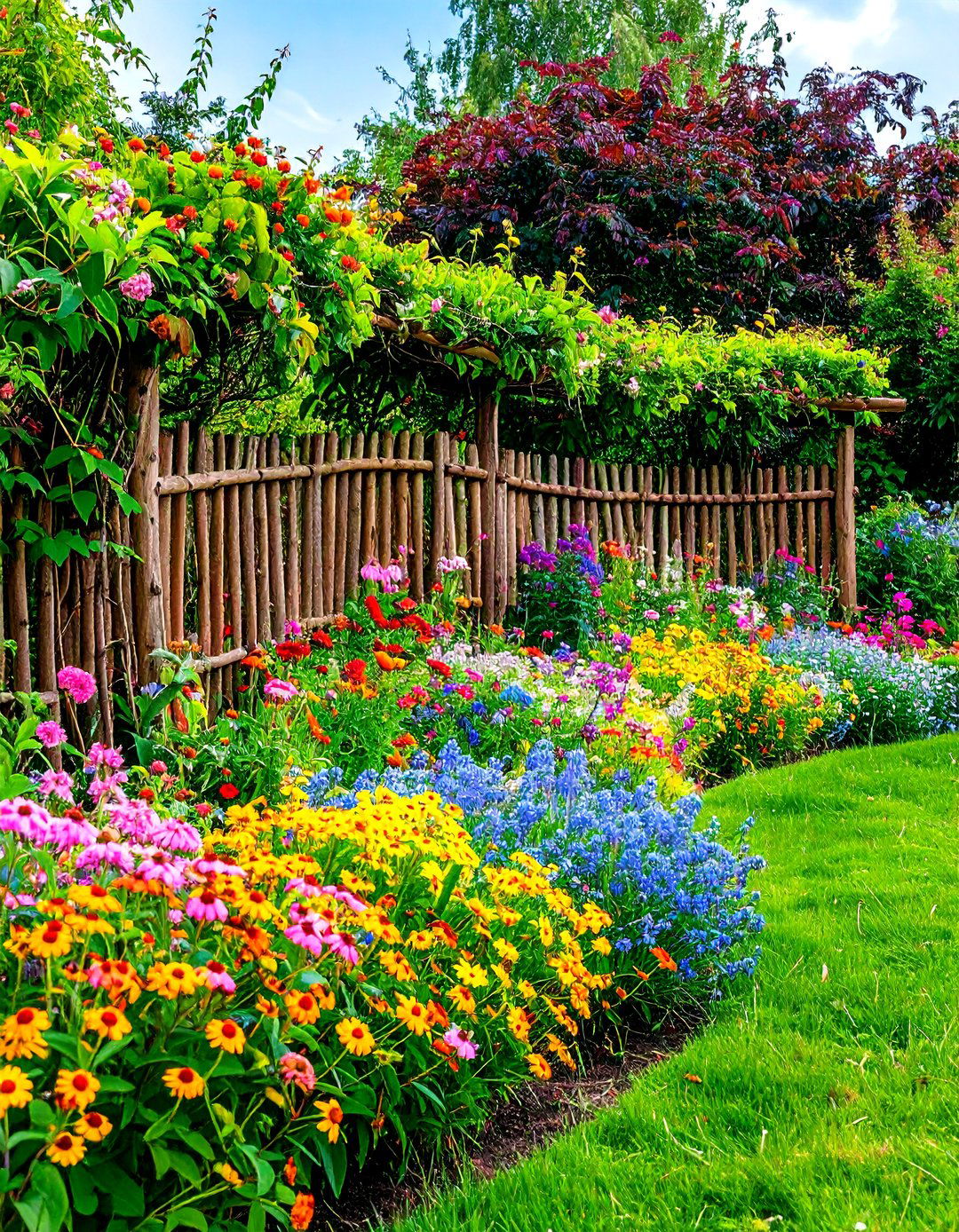 Willow Hurdle Garden Screening Charm - 20 Garden Screening Ideas