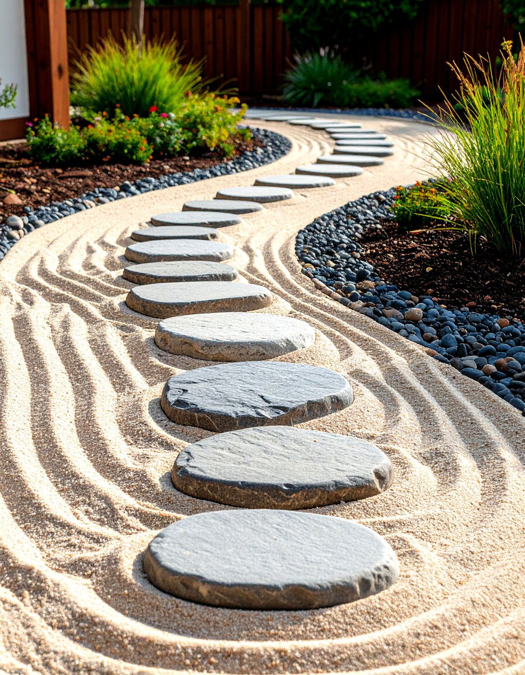 Winding Cobblestone Cottage Style Walkway - 20 Farmhouse Walkway Ideas