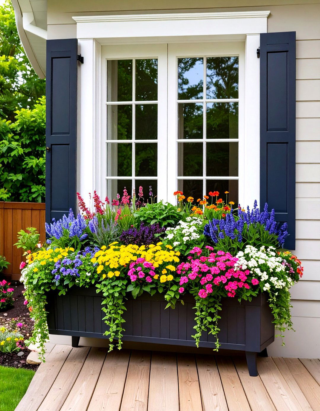 Window Box Planter - 20 Spring Front Door Decor Ideas