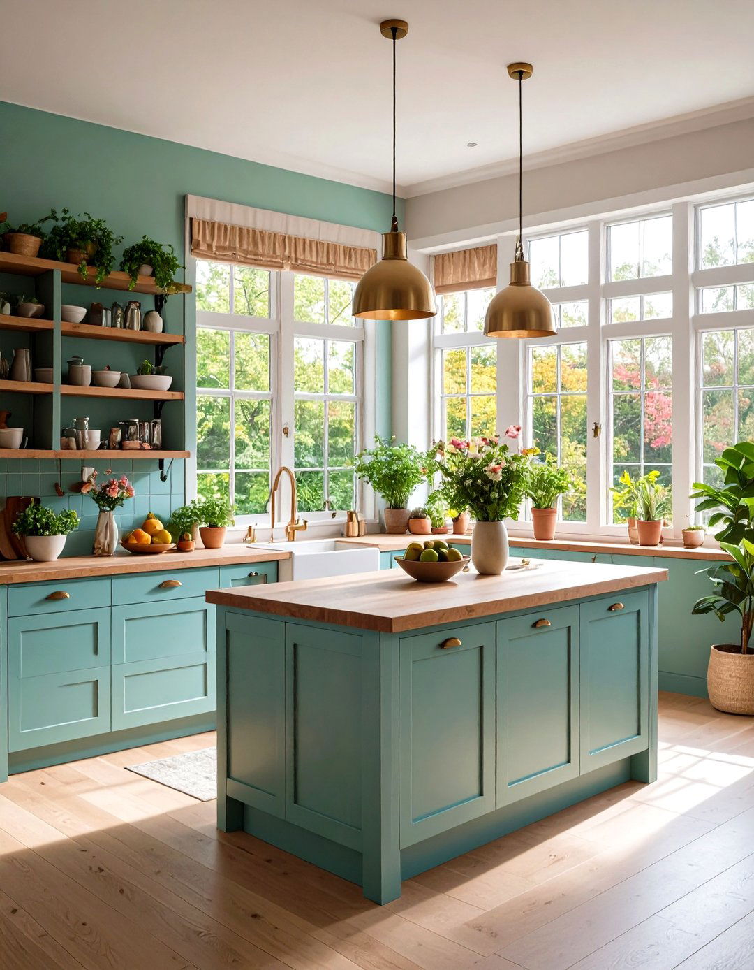Window Focused Townhouse Kitchen Layouts - 20 Townhouse Kitchen Ideas