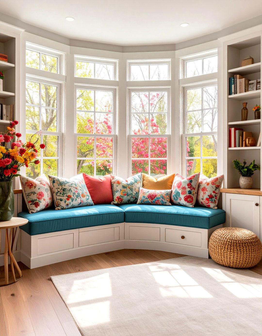 Window Seat Kids Reading Nook with Built in Storage - 20 kids reading nook ideas