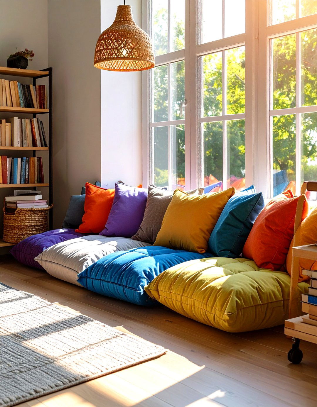 Window Side Floor Seating Nooks for Avid Readers - 20 Floor Seating Ideas