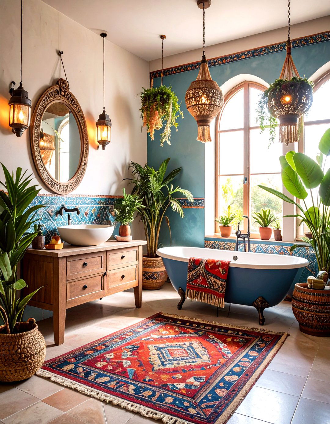 Windowless Bathroom Bohemian Eclectic Paradise - 20 Windowless Bathroom Ideas