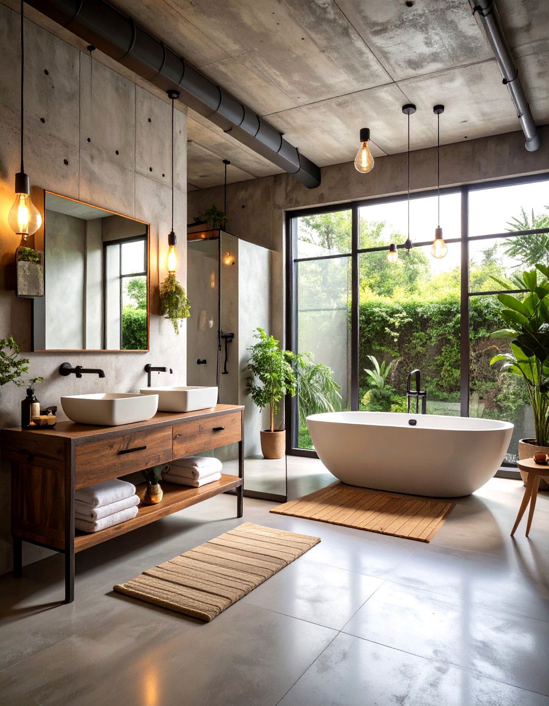 Windowless Bathroom Industrial Urban Loft Style - 20 Windowless Bathroom Ideas