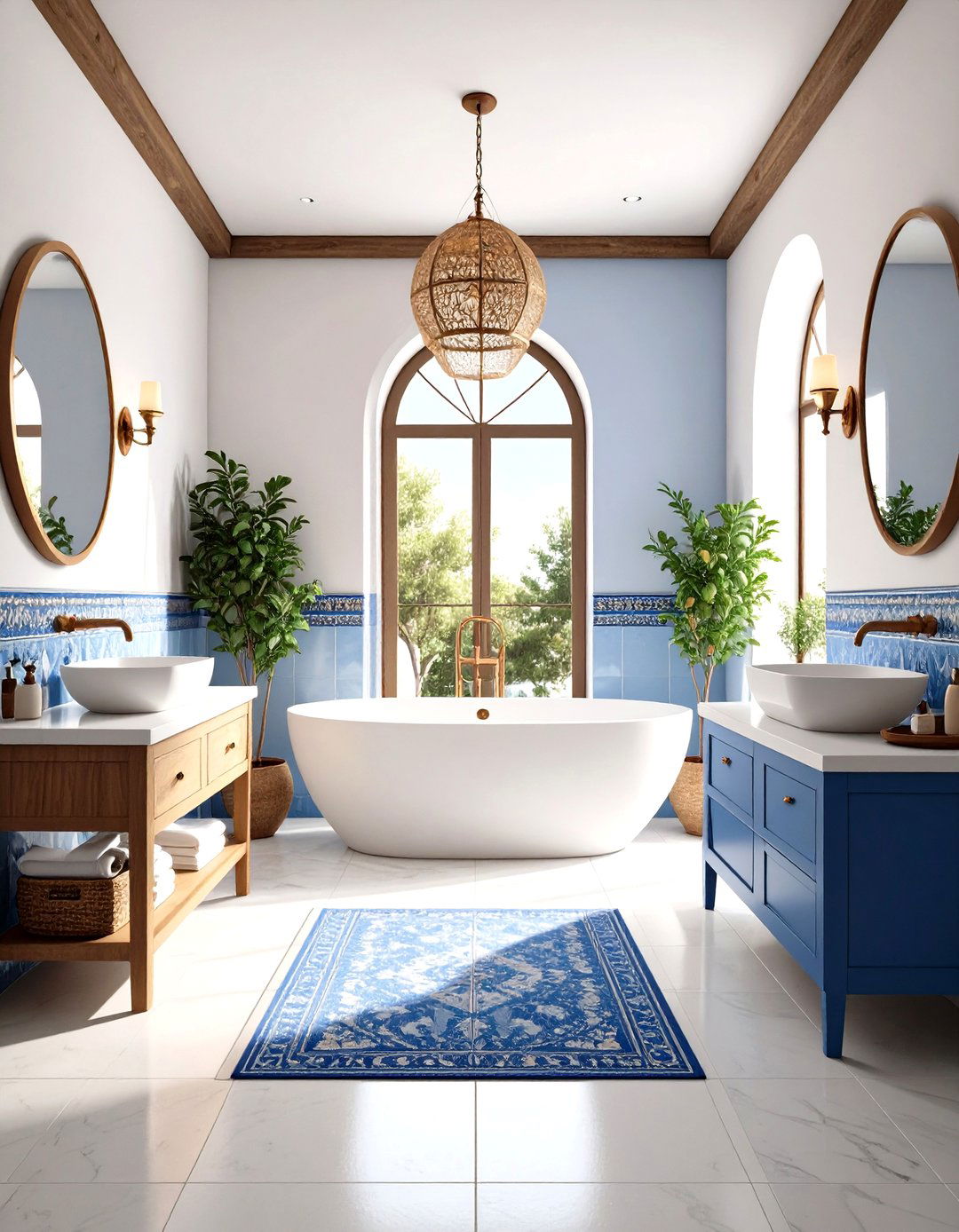 Windowless Bathroom Mediterranean Tile Showcase - 20 Windowless Bathroom Ideas
