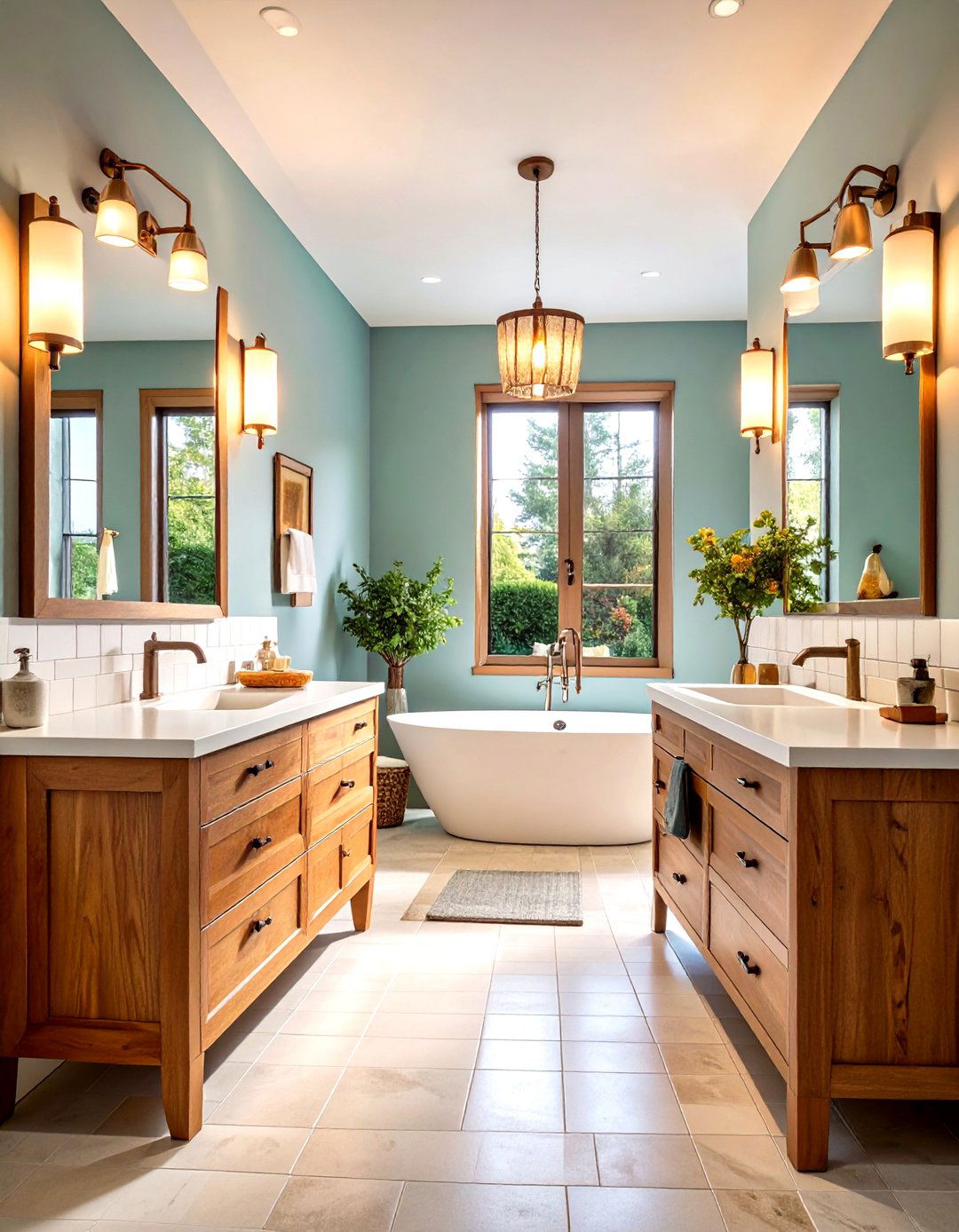 Windowless Bathroom Transitional Comfort Design - 20 Windowless Bathroom Ideas