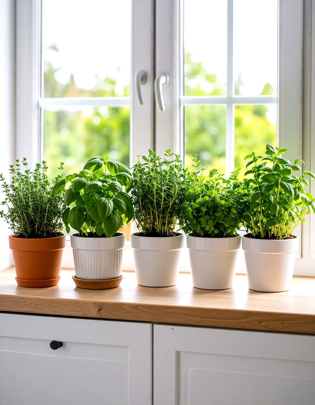 Windowsill Herb Indoor Garden - 20 Indoor Garden Ideas