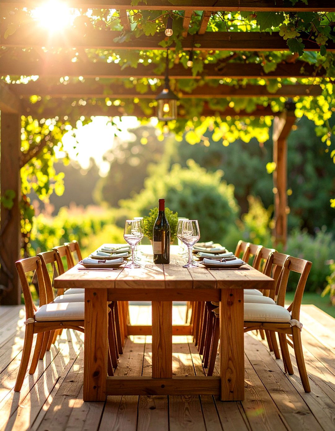 Wine Country Outdoor Dining Area - 20 Outdoor Dining Area Ideas