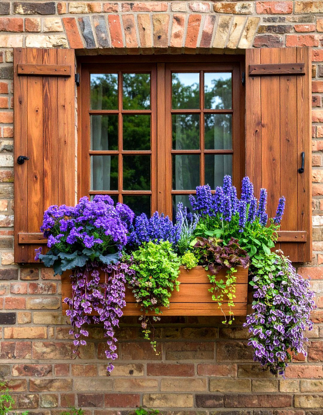Wine Inspired Purple and Burgundy Fall Window Box - 20 Fall Window Box Ideas