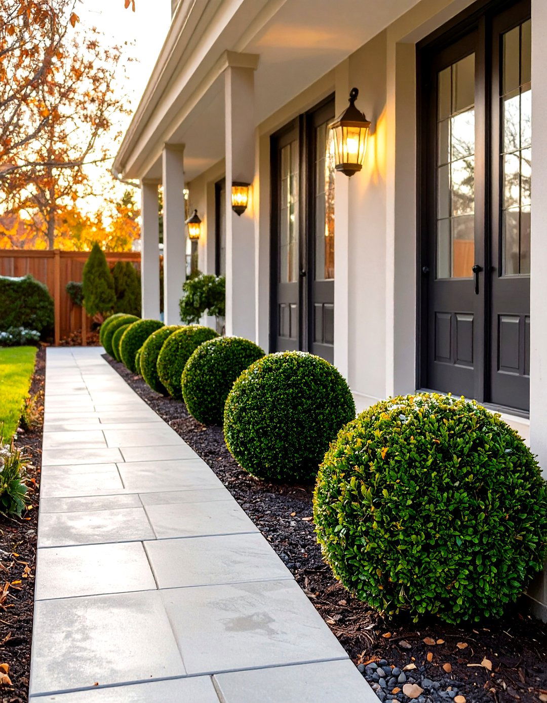 Winter Gem Spheres Along the Walk - 20 Front Yard Boxwood Shrubs
