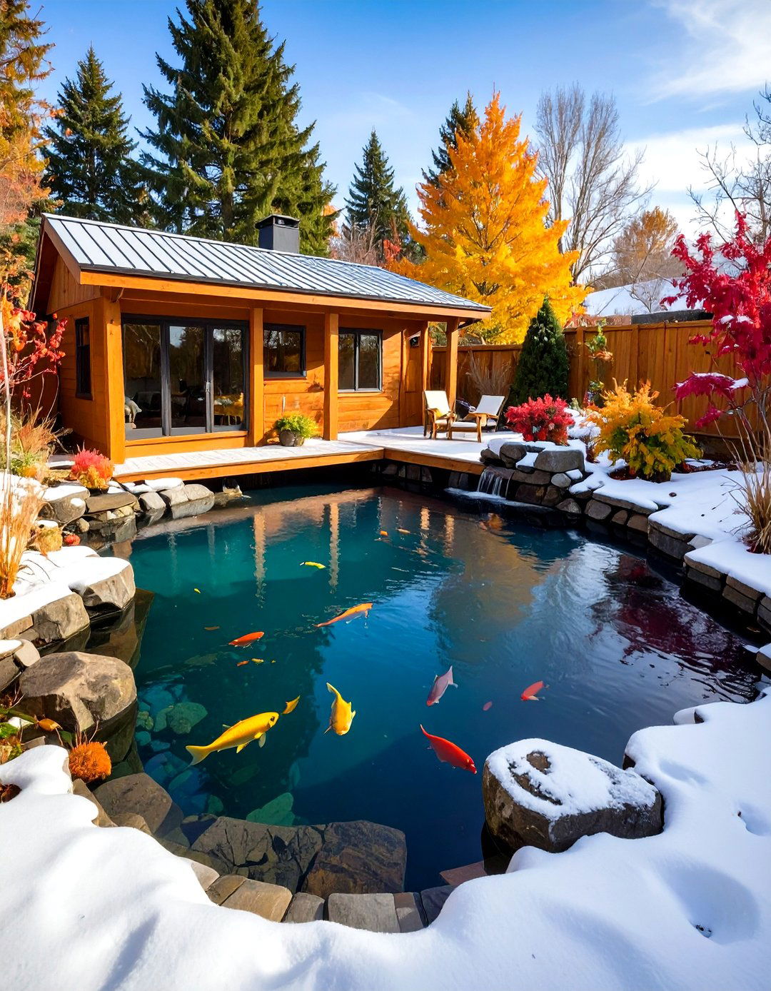 Winter Ready Fish Pond for Cold Climates - 20 Fish Pond Ideas