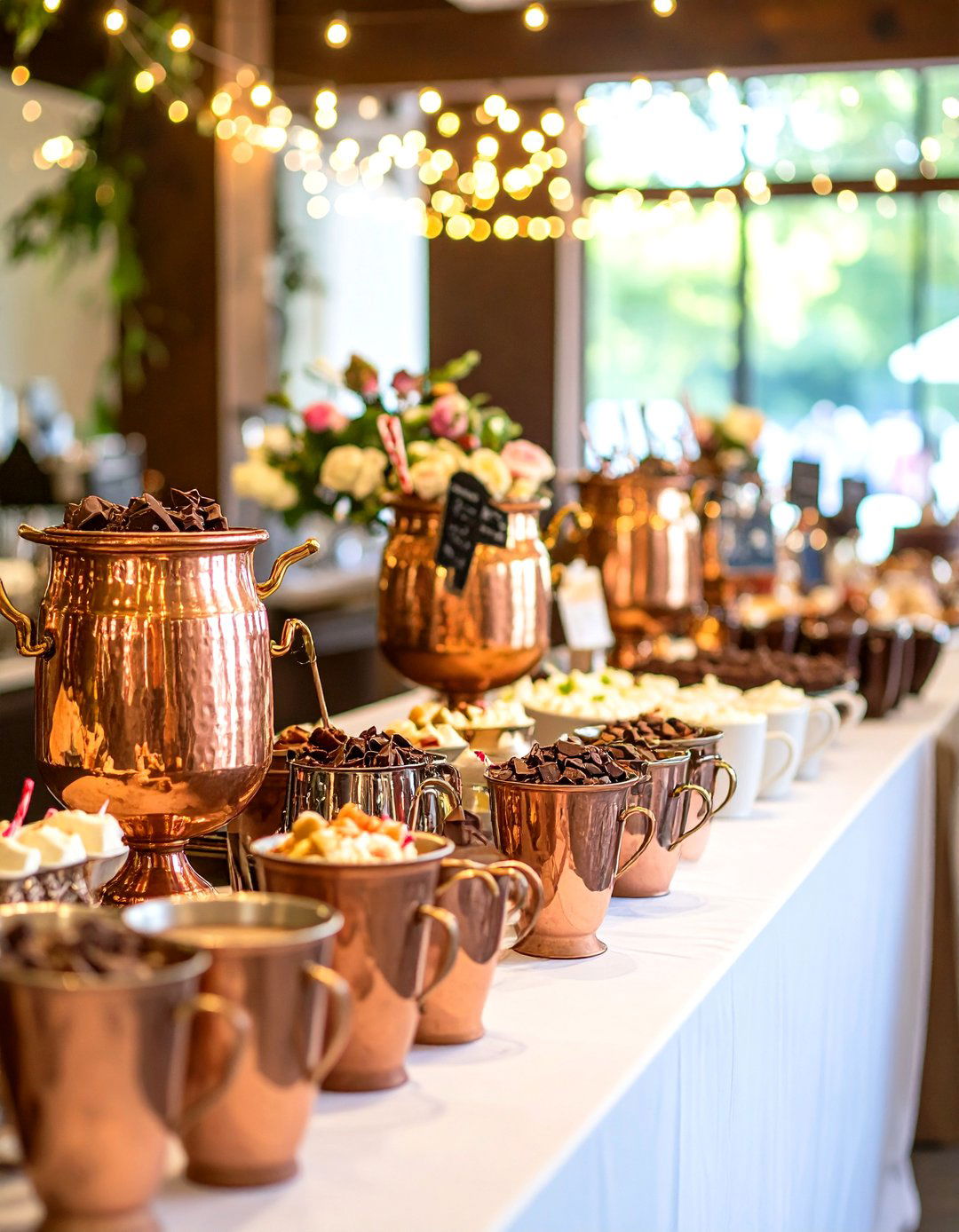 Winter Wedding Hot Chocolate Bar Experience - 20 Winter Wedding Ideas