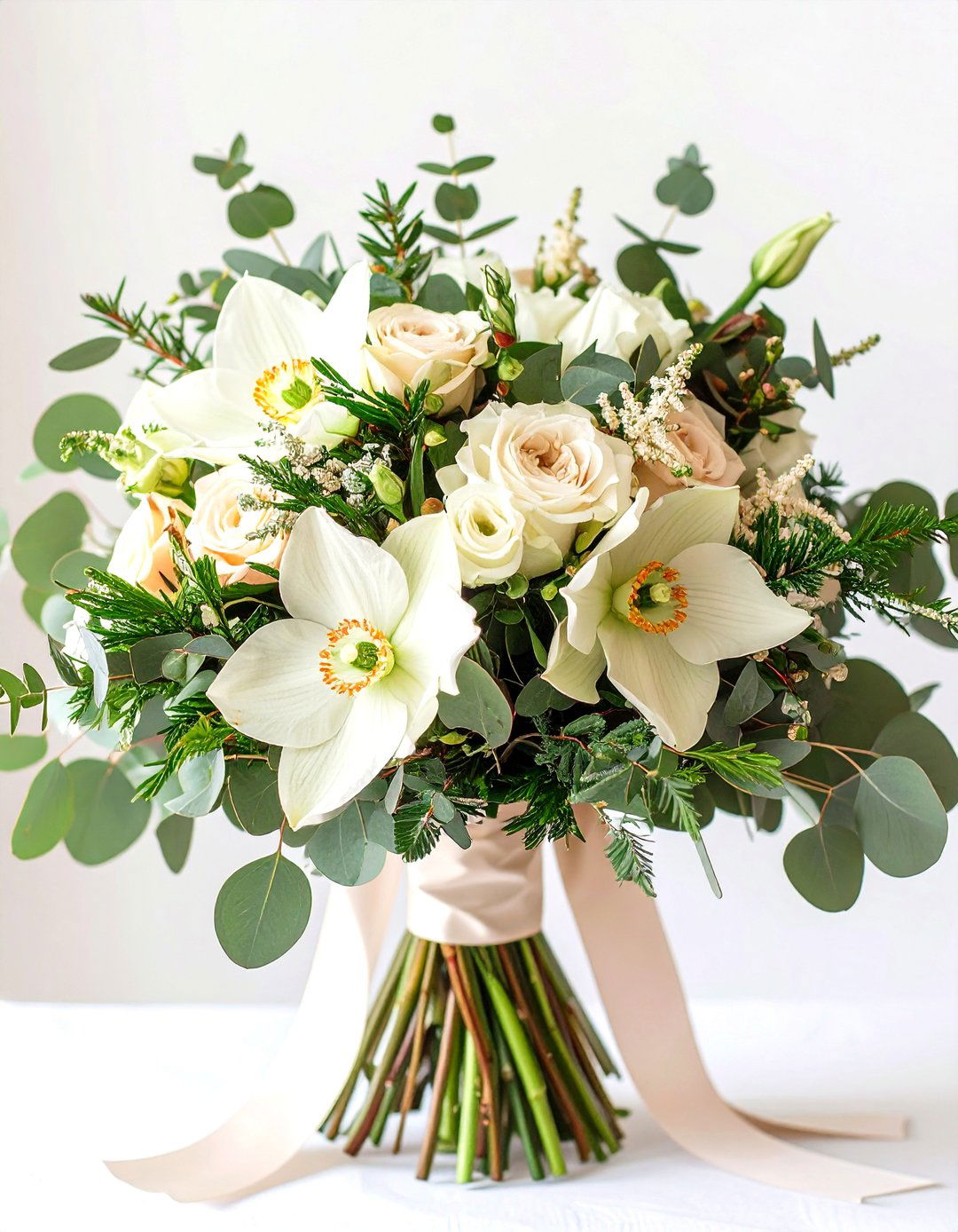 Winter Wedding Seasonal Hellebore and Amaryllis Bouquet - 20 Winter Wedding Ideas