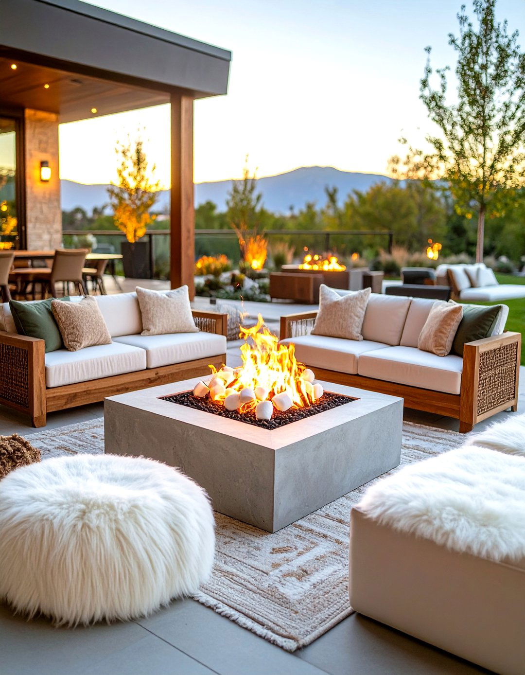 Winter Wedding Smores Bonfire Lounge - 20 Winter Wedding Ideas
