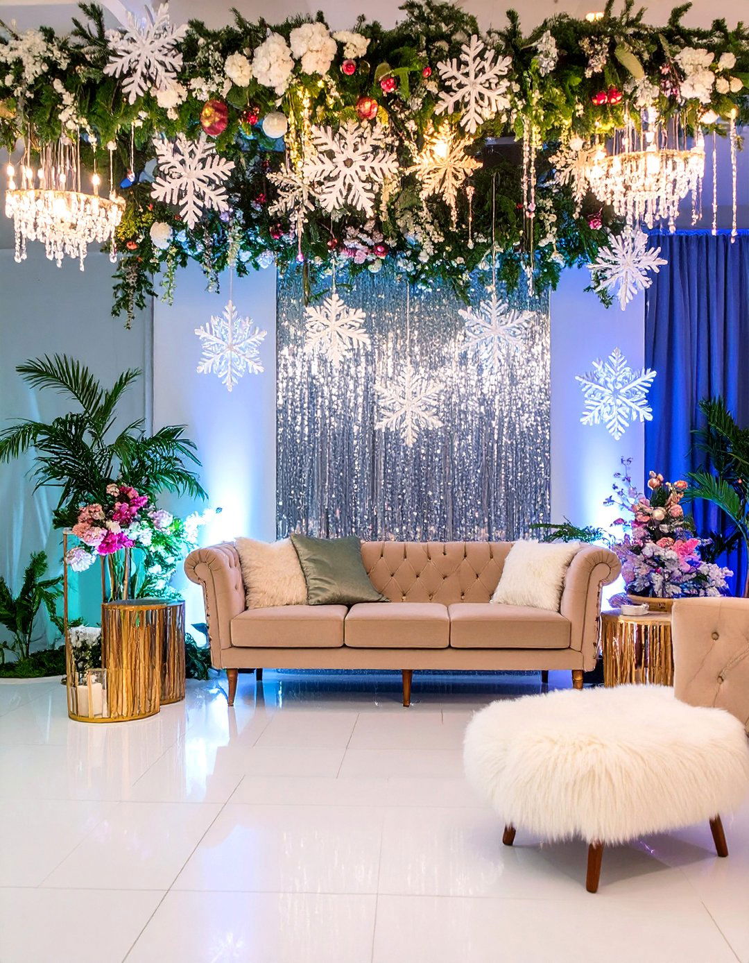 Winter Wedding Snowflake Photo Booth Backdrop - 20 Winter Wedding Ideas