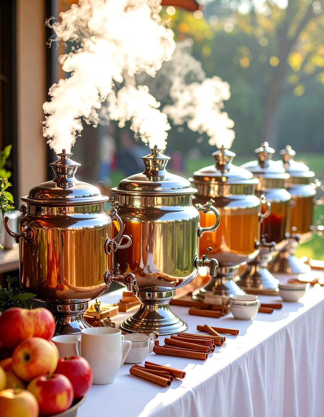 Winter Wedding Warm Welcome Drinks Station - 20 Winter Wedding Ideas