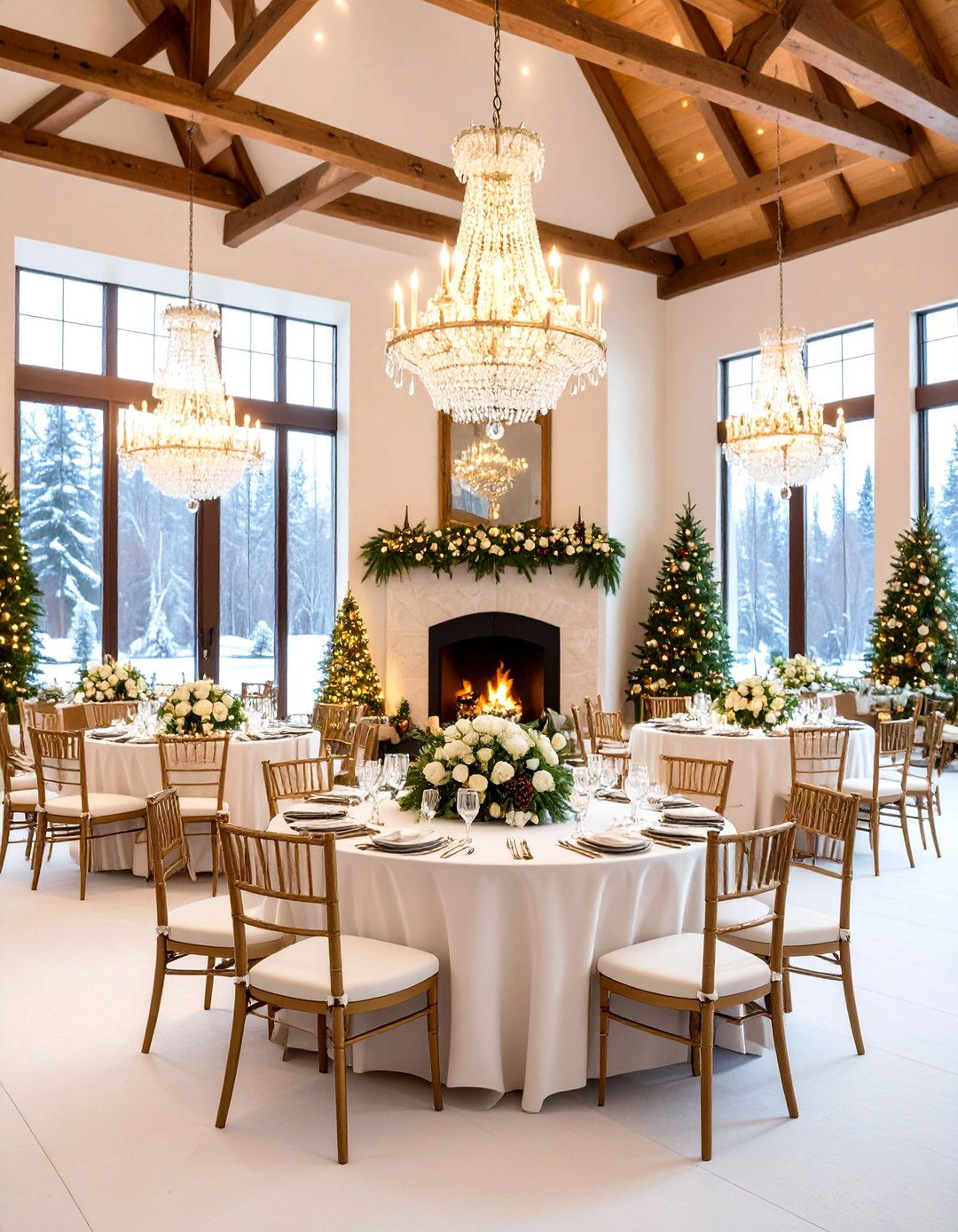 Winter Wonderland Wedding Reception with Crystal Accents - 20 Wedding Reception Ideas